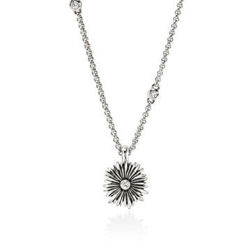Wildflower Pendant Necklace, Sterling Silver, Lab Grown Diamond, 0.1TCW|NBP430512LGDN