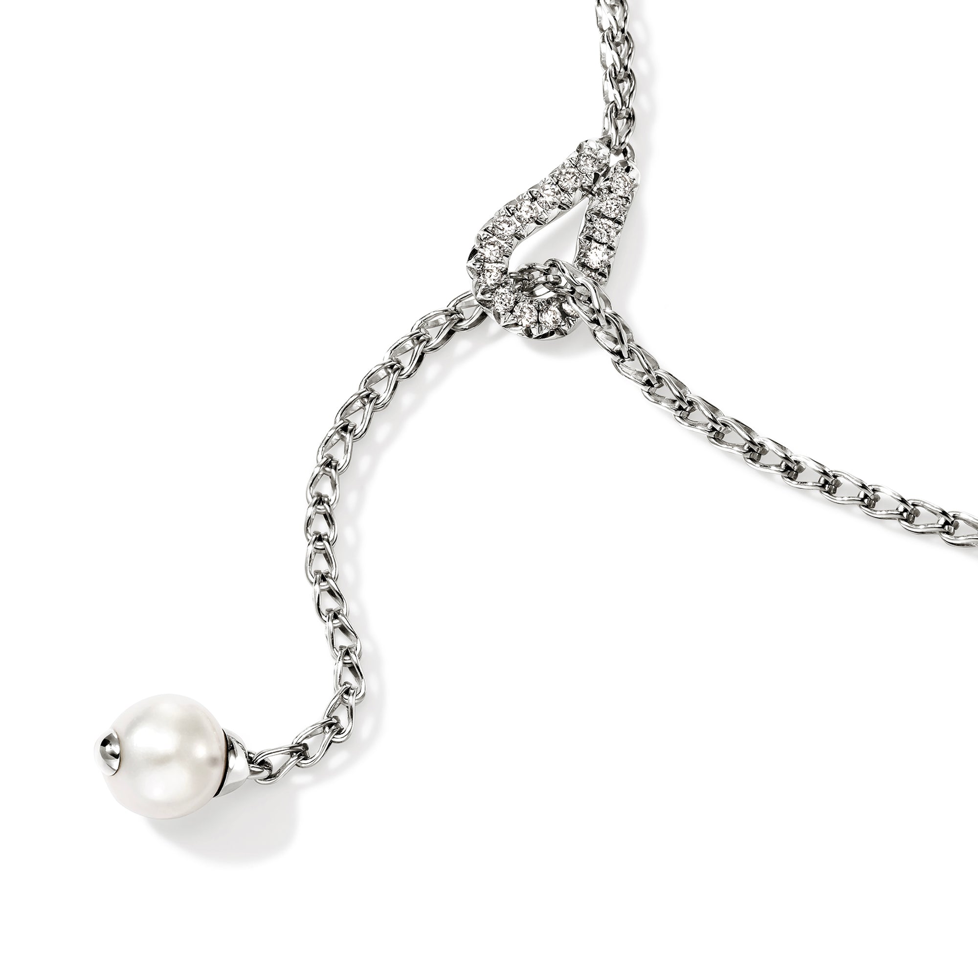Surf Necklace, Gold, Diamonds, Pearl, 5.5MM – John Hardy
