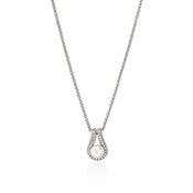Surf Pendant Necklace, Sterling Silver, Pearl, Diamonds|NBP895452DI