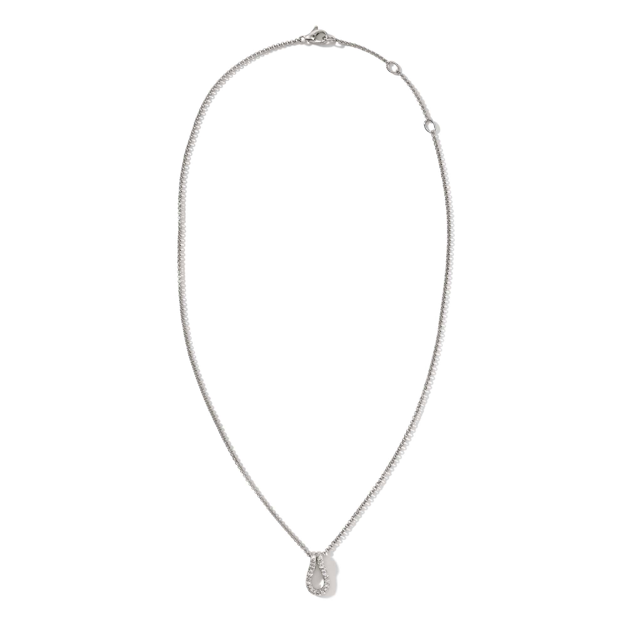 Surf Pendant Necklace, Silver, Diamonds|NBP9010742DI – John Hardy