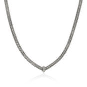 Icon Link Necklace, Sterling Silver, Diamonds, 6MM|NBP989352DI