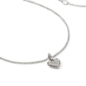 JH Essential Heart Pendant Necklace, Sterling Silver, Diamonds, 1.5MM|NBP989732DI