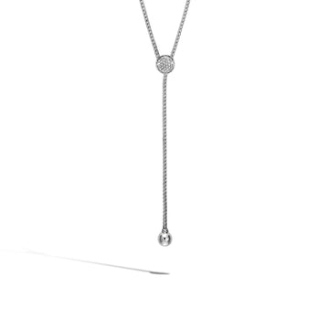 Classic Chain Y Necklace with Diamonds|NBP9995832DI