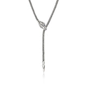 Naga Y Necklace, Sterling Silver, Diamonds, 4.4MM|NBS6034811BSPDI