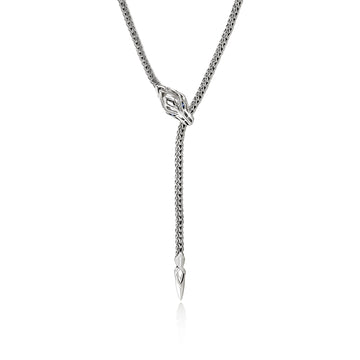 Naga Y Necklace, Sterling Silver, Diamonds, 4.4MM|NBS6034811BSPDI