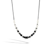 Classic Chain Necklace with Mixed  Black and White|NBS902241HEMIRM