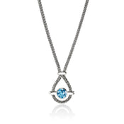 Icon Necklace, Sterling Silver, Swiss Blue Topaz, 2.5MM|NBS973161SBT