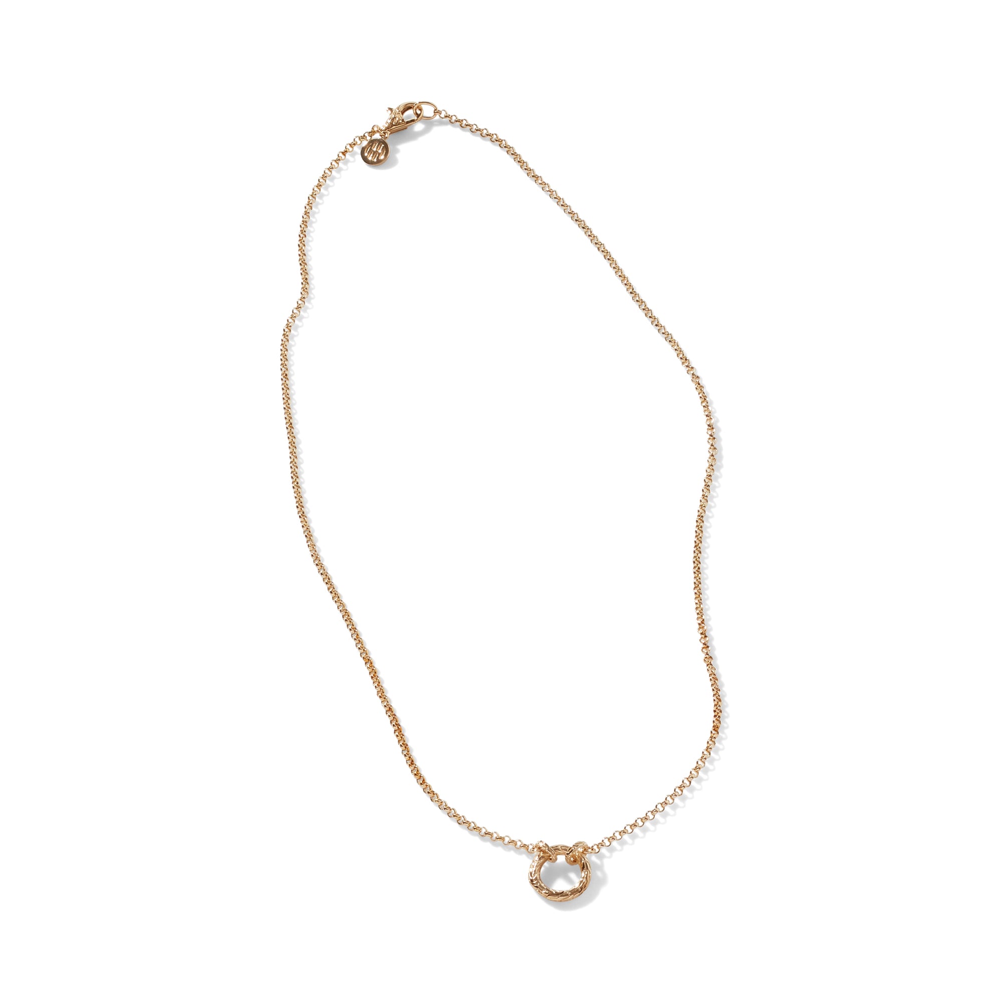 Keyring Necklace, Gold, 2MM|NGG904488 – John Hardy