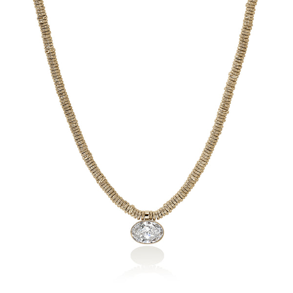 JH Lovestruck™ Heishi Pendant Necklace, Gold, Diamond, 5.0TCW