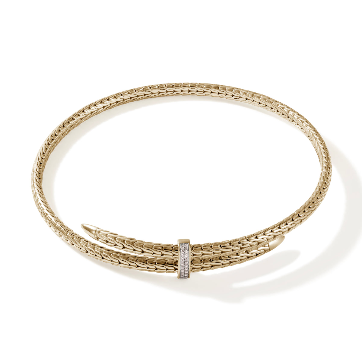 Spear Coil Choker, Gold, Diamonds|NGGX9011292DI