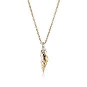 Shell Talisman Necklace, Gold, Diamonds|NGGX9012142DI