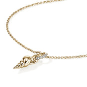 Shell Talisman Necklace, Gold, Diamonds|NGGX9012142DI