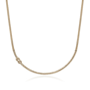 Love Knot Necklace, Gold, Diamonds|NGGX987572DI