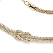Love Knot Necklace, Gold, Diamonds|NGGX987572DI