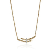 Spear Station Necklace, Gold, Diamonds|NGGX989582DI