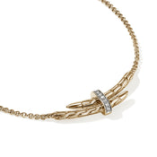 Spear Station Necklace, Gold, Diamonds|NGGX989582DI