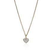 JH Essential Heart Pendant Necklace, Gold, Diamonds, 1.5MM|NGGX989732DI