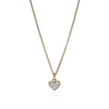 JH Essential Heart Pendant Necklace, Gold, Diamonds, 1.5MM|NGGX989732DI