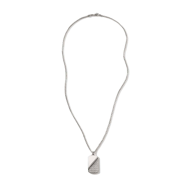 Curb Chain Tag Necklace, Sterling Silver|NM900807 – John Hardy