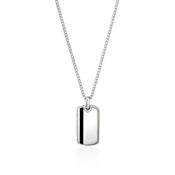 Tag Necklace, Sterling Silver, Enamel|NM901154BL