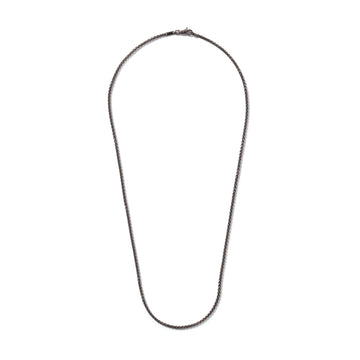 Box Chain Necklace, Dark Silver, 2.7MM|NM90413SMBRD