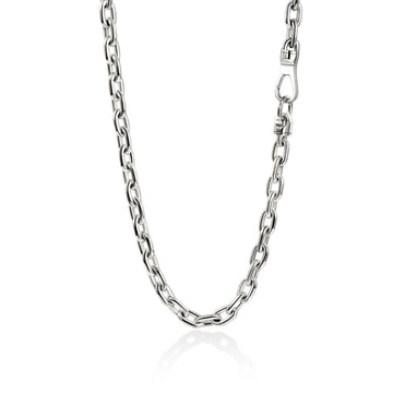 Oval Link Necklace, Sterling Silver, 8MM|NM97332