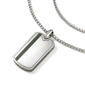 Tag Necklace, Sterling Silver, Enamel|NM98766GR