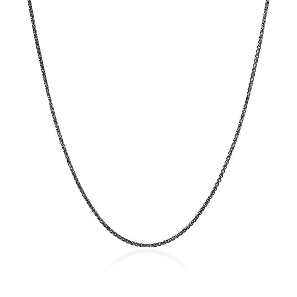 Box Chain Necklace, Dark Silver, 1.6MM – John Hardy