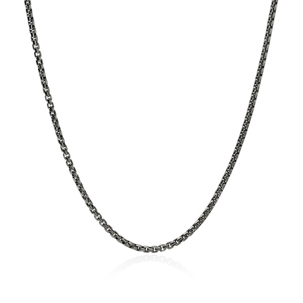 Box Chain Necklace, Dark Silver, 2.7MM – John Hardy