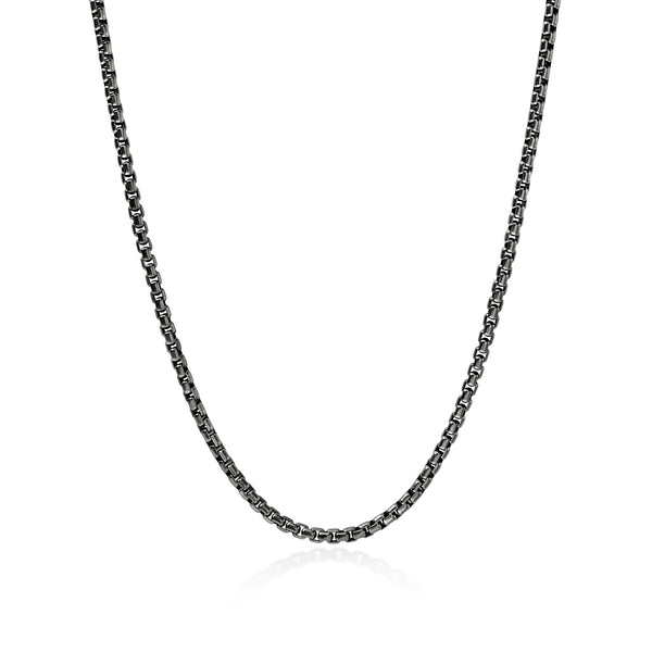 Box Chain Necklace, Dark Silver, 3.7MM – John Hardy