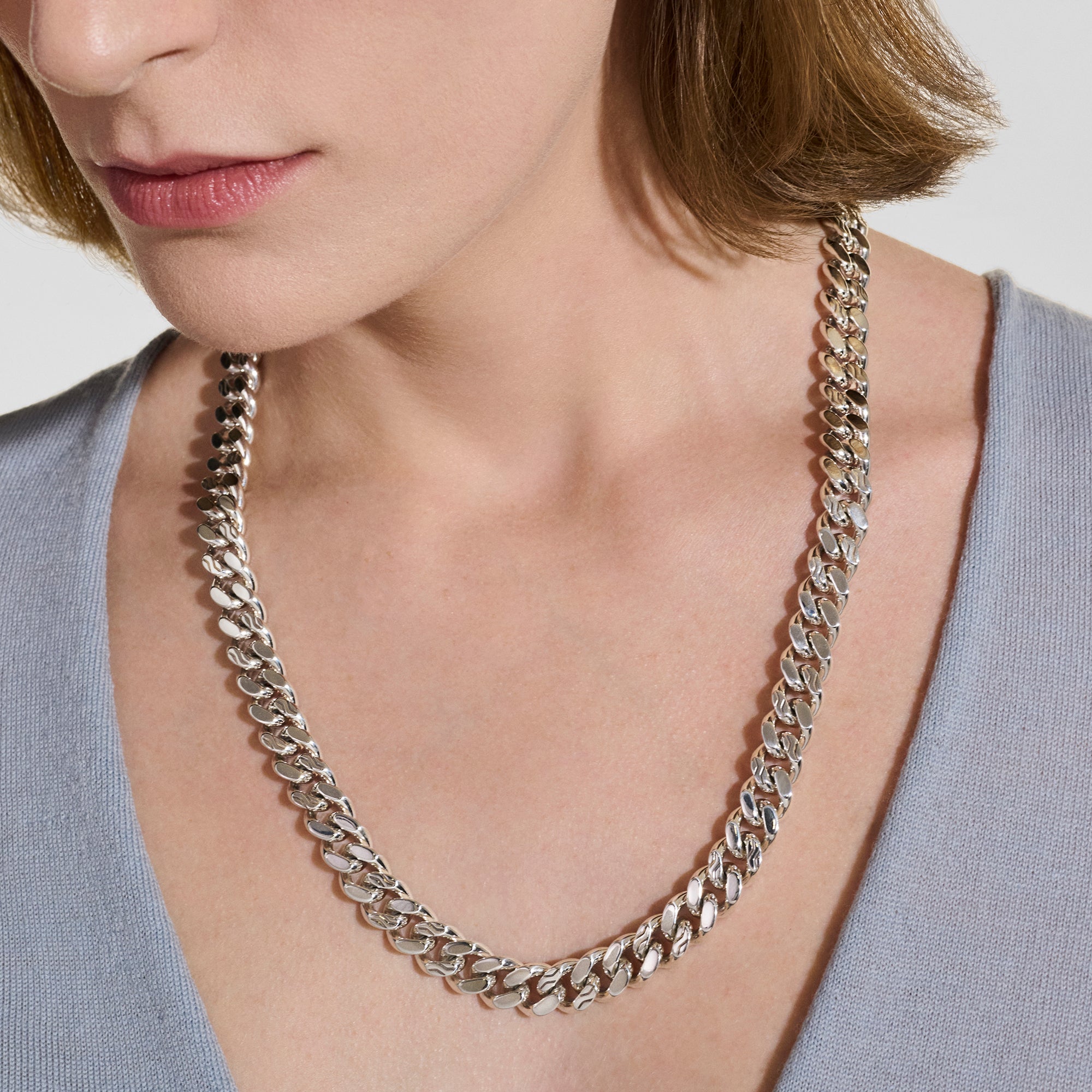 Curb Chain Necklace, Sterling Silver, 11MM – John Hardy