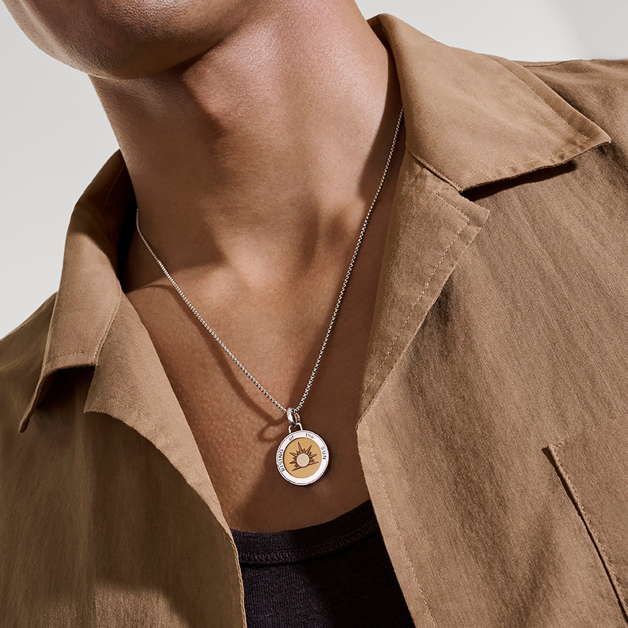 Sun Talisman Necklace, Sterling Silver, Enamel|NM98836YE – John Hardy