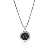 Split Gate Talisman Necklace, Sterling Silver, Enamel|NM98838GY