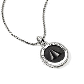 Split Gate Talisman Necklace, Sterling Silver, Enamel|NM98838GY