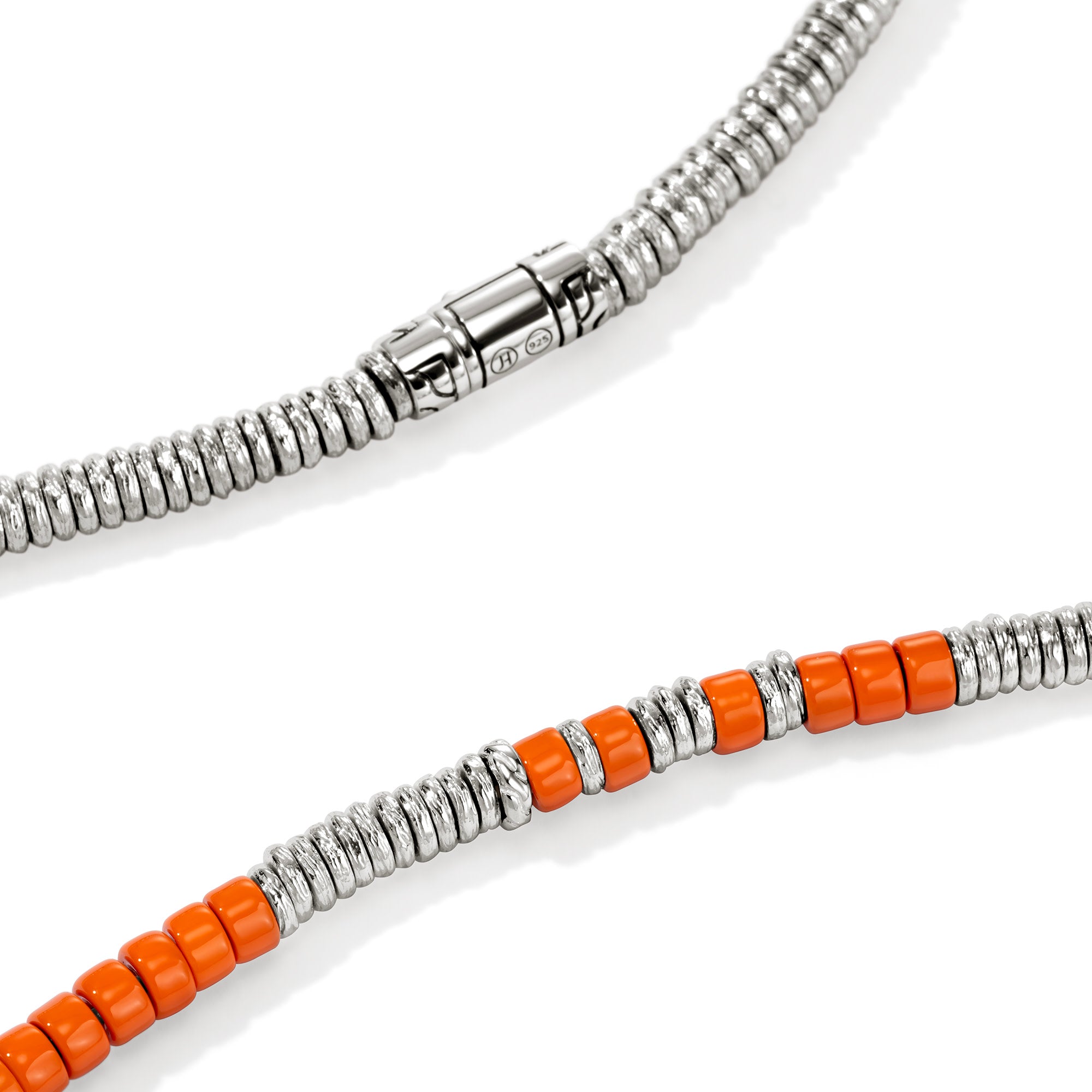 Heishi Necklace, Sterling Silver, Enamel|NM98907OR – John Hardy