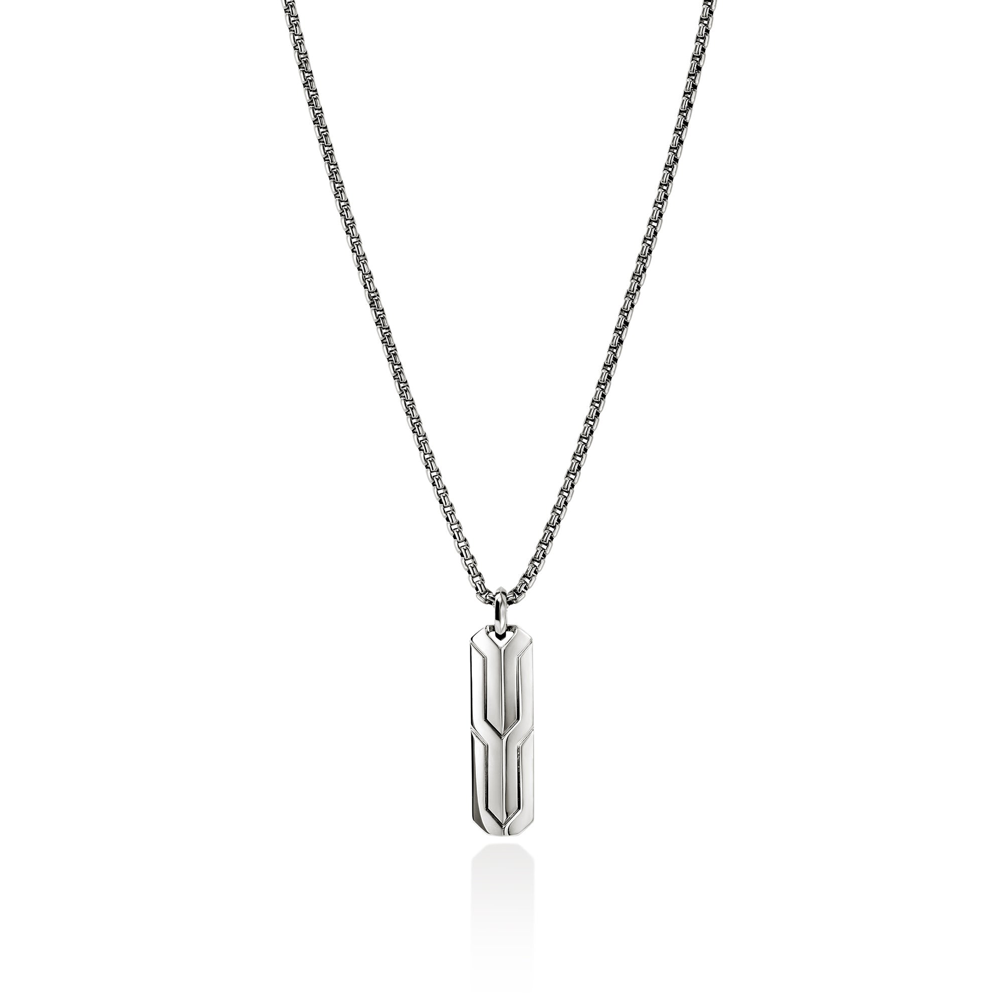 JOHN HARDY ジョンハーディ Icon Necklace 50 アイコンネックレス チェーン シルバー Icon 50 Tag Pendant Necklace, Sterling Silver – John Hardy