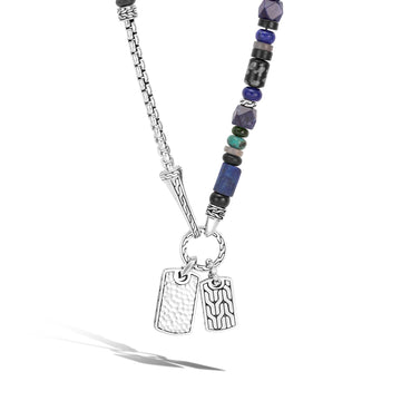 Beaded Tag Necklace, Silver|NMS900439LPZBON