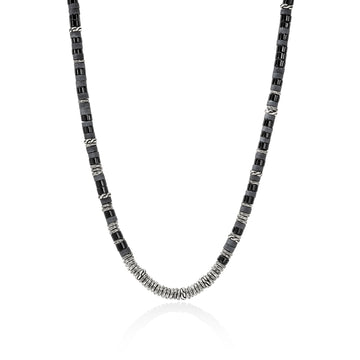 Heishi Necklace, Sterling Silver, Hardstones, 4MM|NMS900987BON