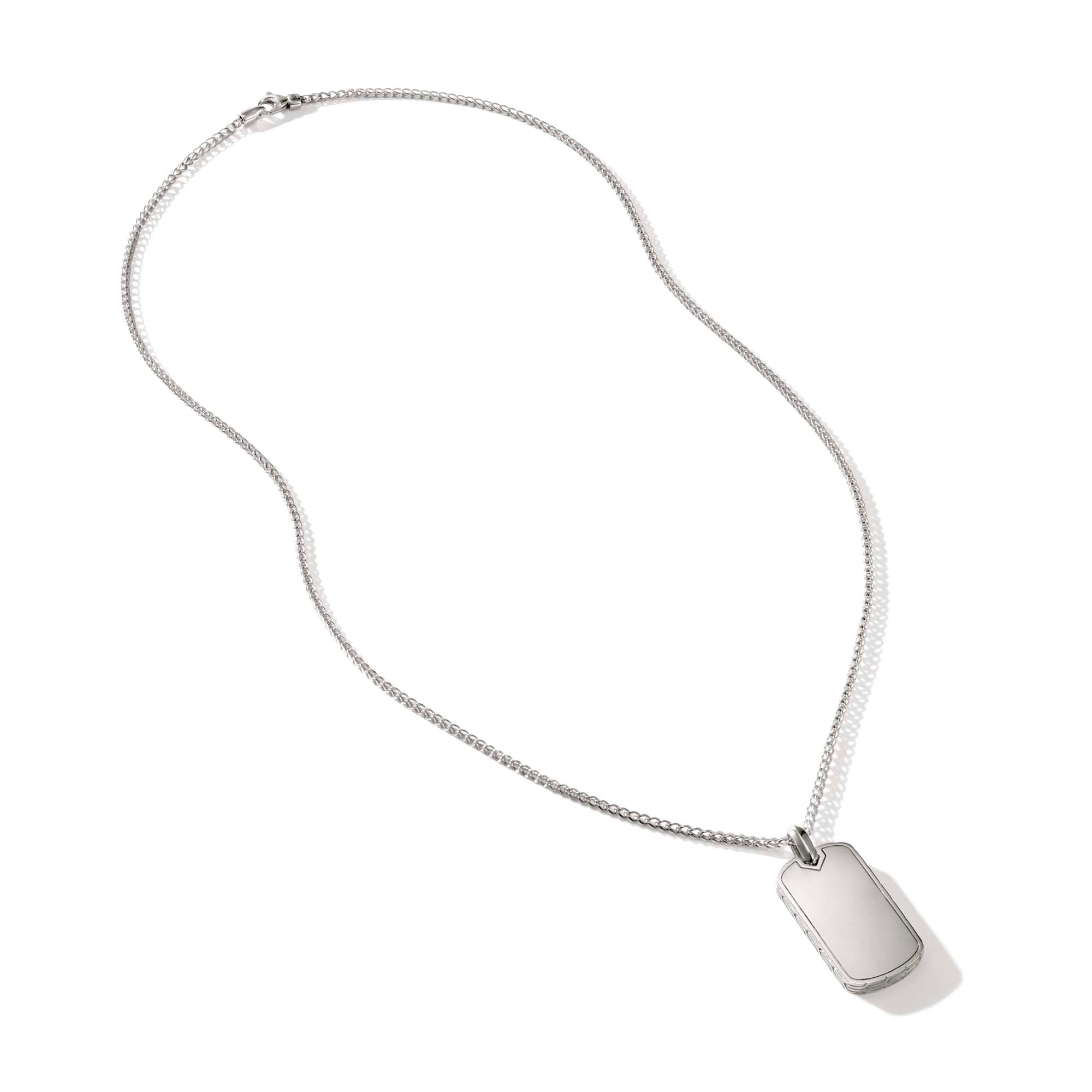 Tag Pendant Necklace, Sterling Silver|NMS9011321BON – John Hardy