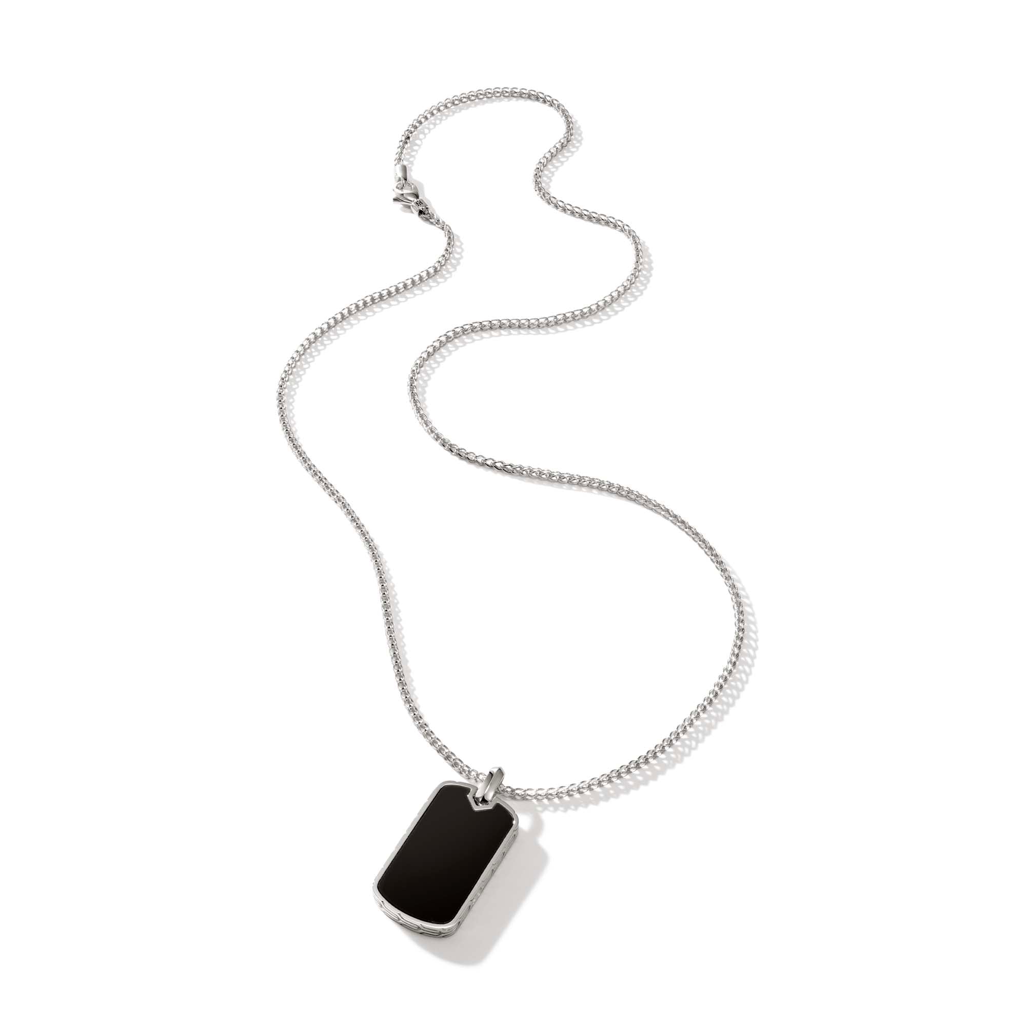 Tag Pendant Necklace, Sterling Silver|NMS9011321BON – John Hardy