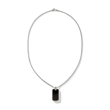 Tag Pendant Necklace, Sterling Silver|NMS9011321BON