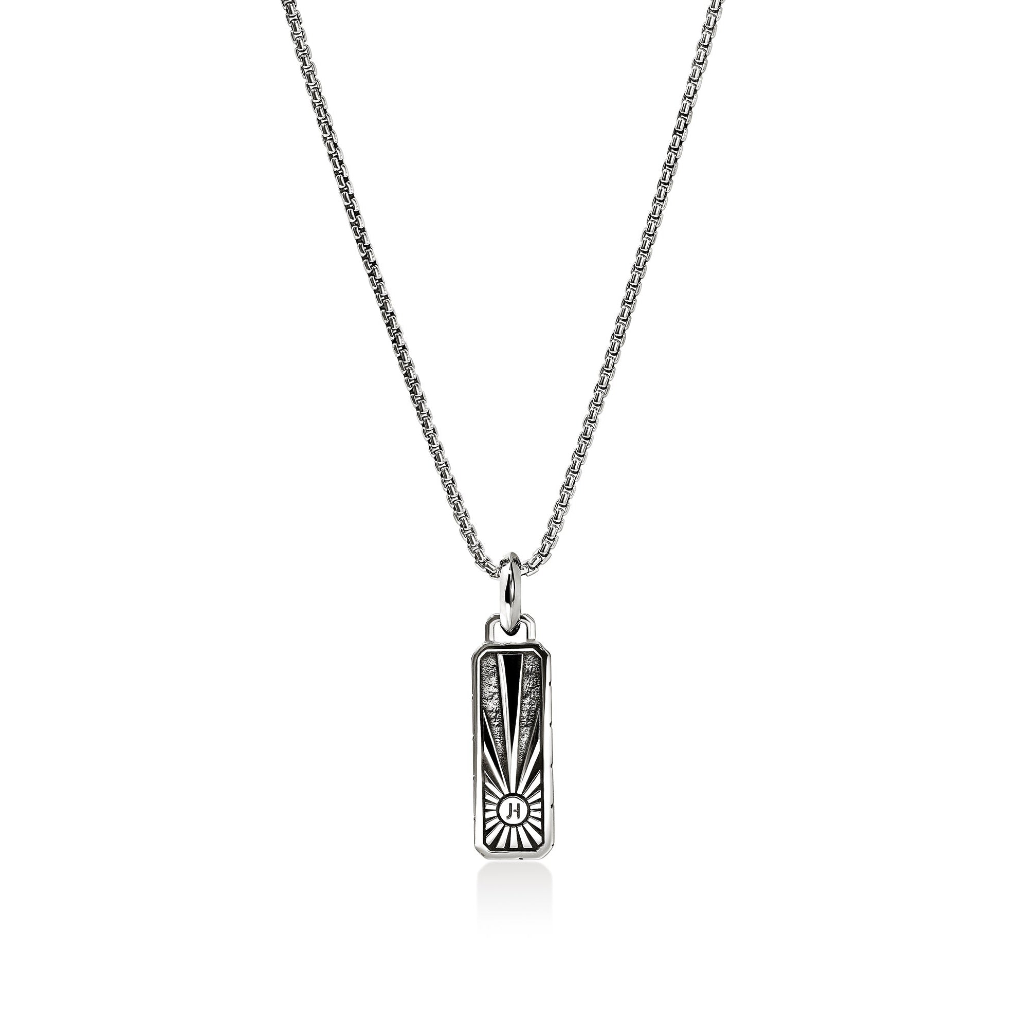 Black Onyx Talisman Necklace, Sterling Silver|NMS988001BON – John