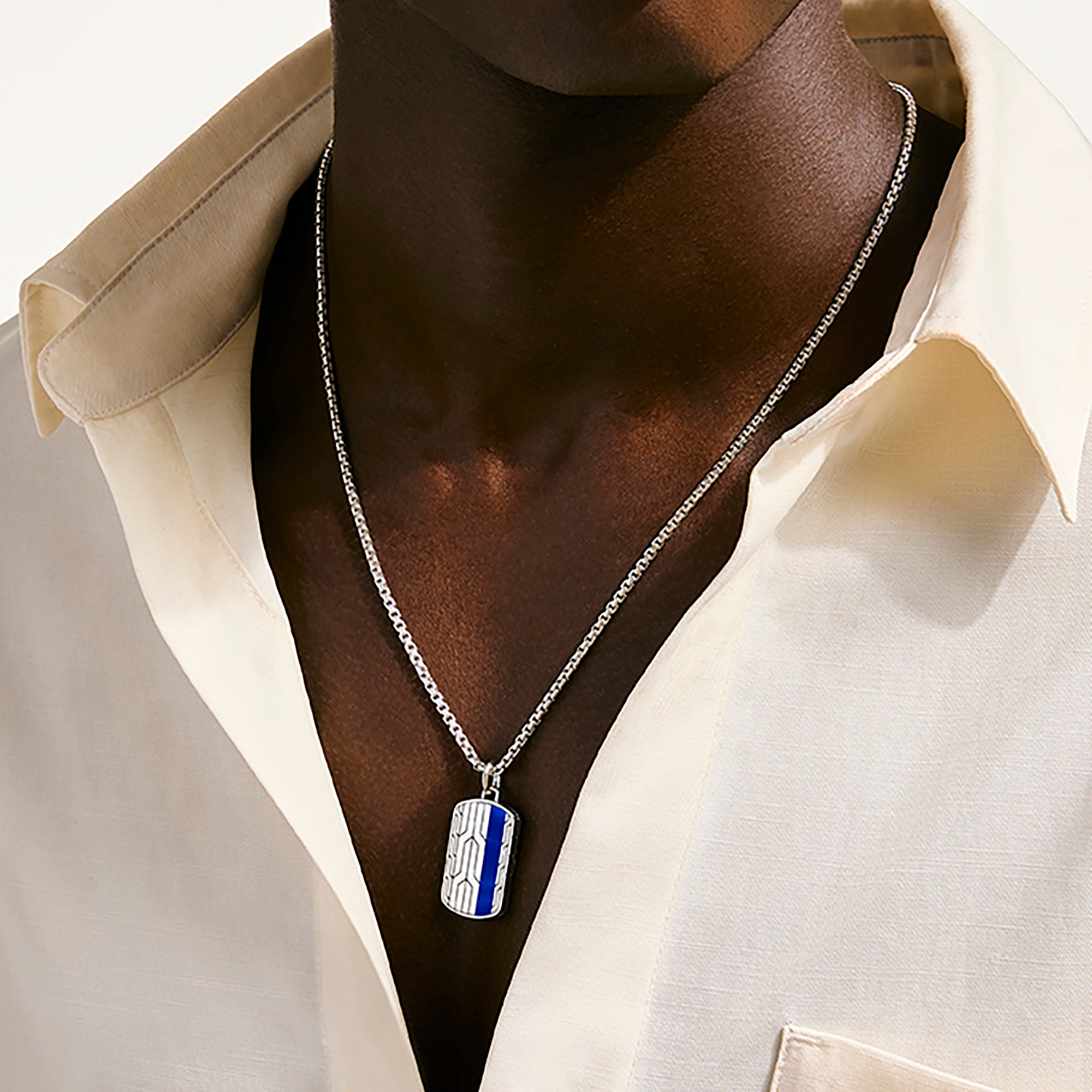 Icon 50 Pendant, Sterling Silver, Lapis Lazuli – John Hardy