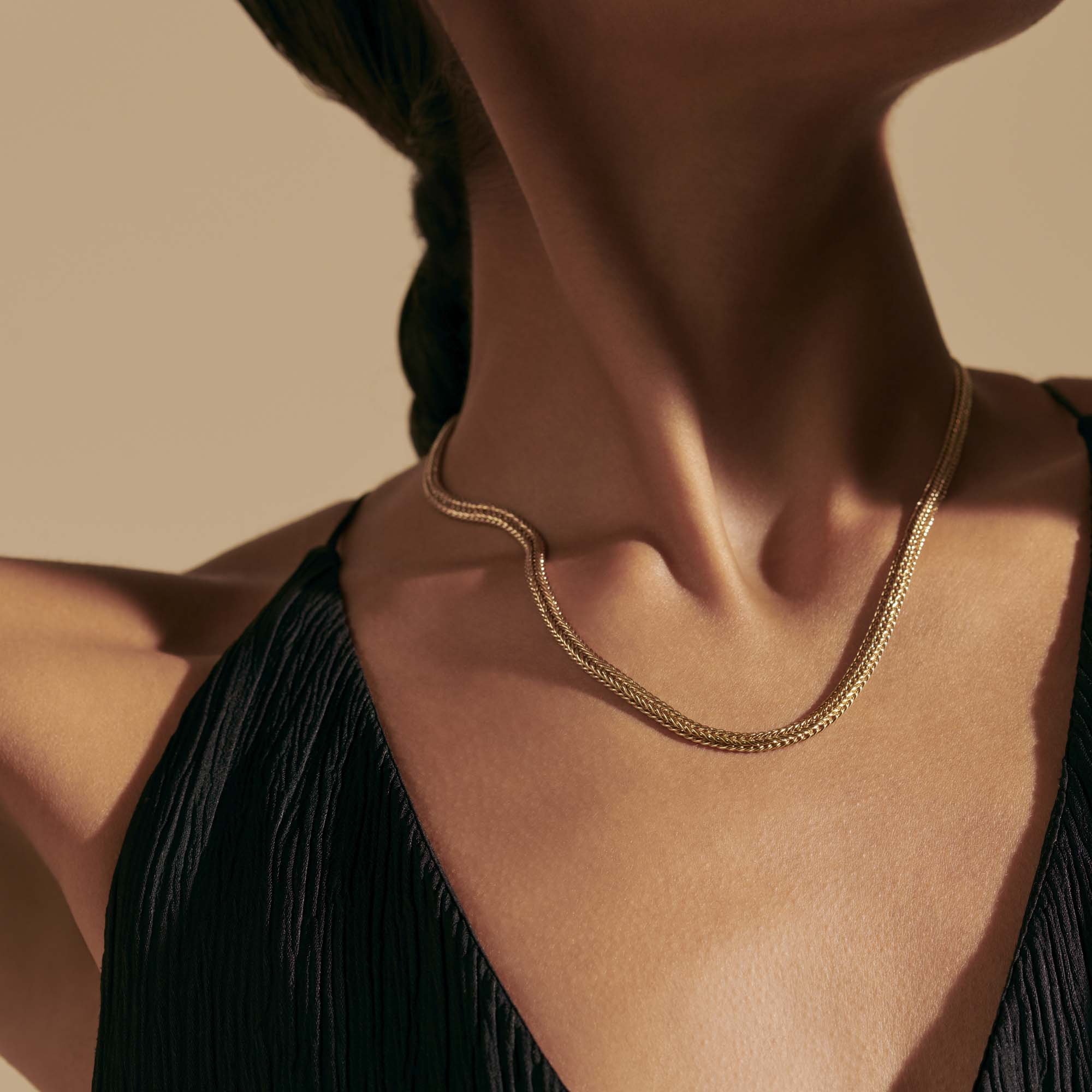 Icon Chevron Necklace, Gold, 4.5MM|NUGG900359 – John Hardy