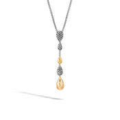 Classic Chain Hammered Y Necklace|NZ90031