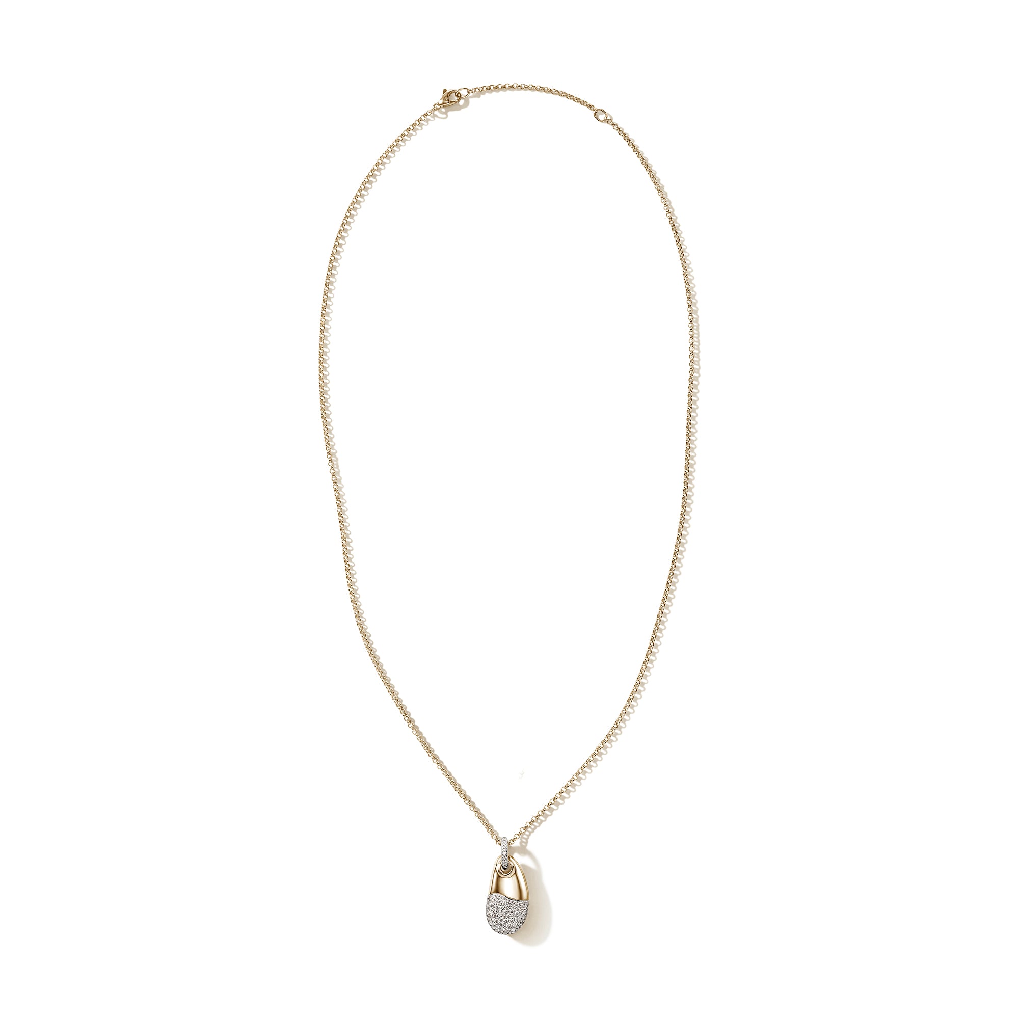 Pebble Pendant, Gold, Silver, Diamonds – John Hardy