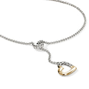 JH Essential Heart Lariat Necklace, Sterling Silver, Gold, Diamonds, 1.5MM|NZZP989902DI