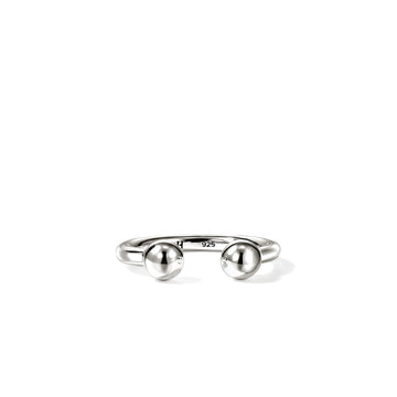 Screwball Open Ring, Sterling Silver|RB43084