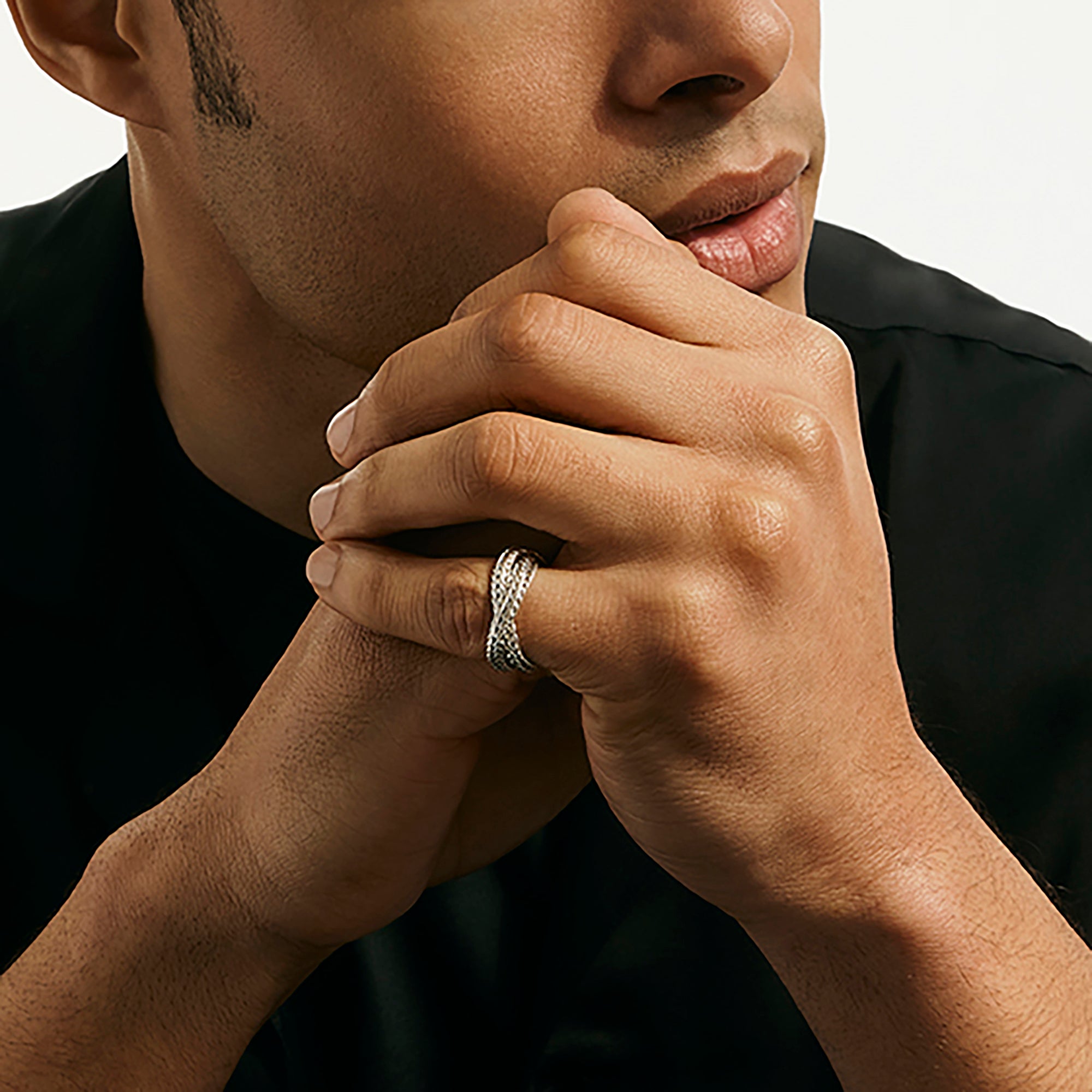 Icon Chevron Crossover Ring, Sterling Silver – John Hardy