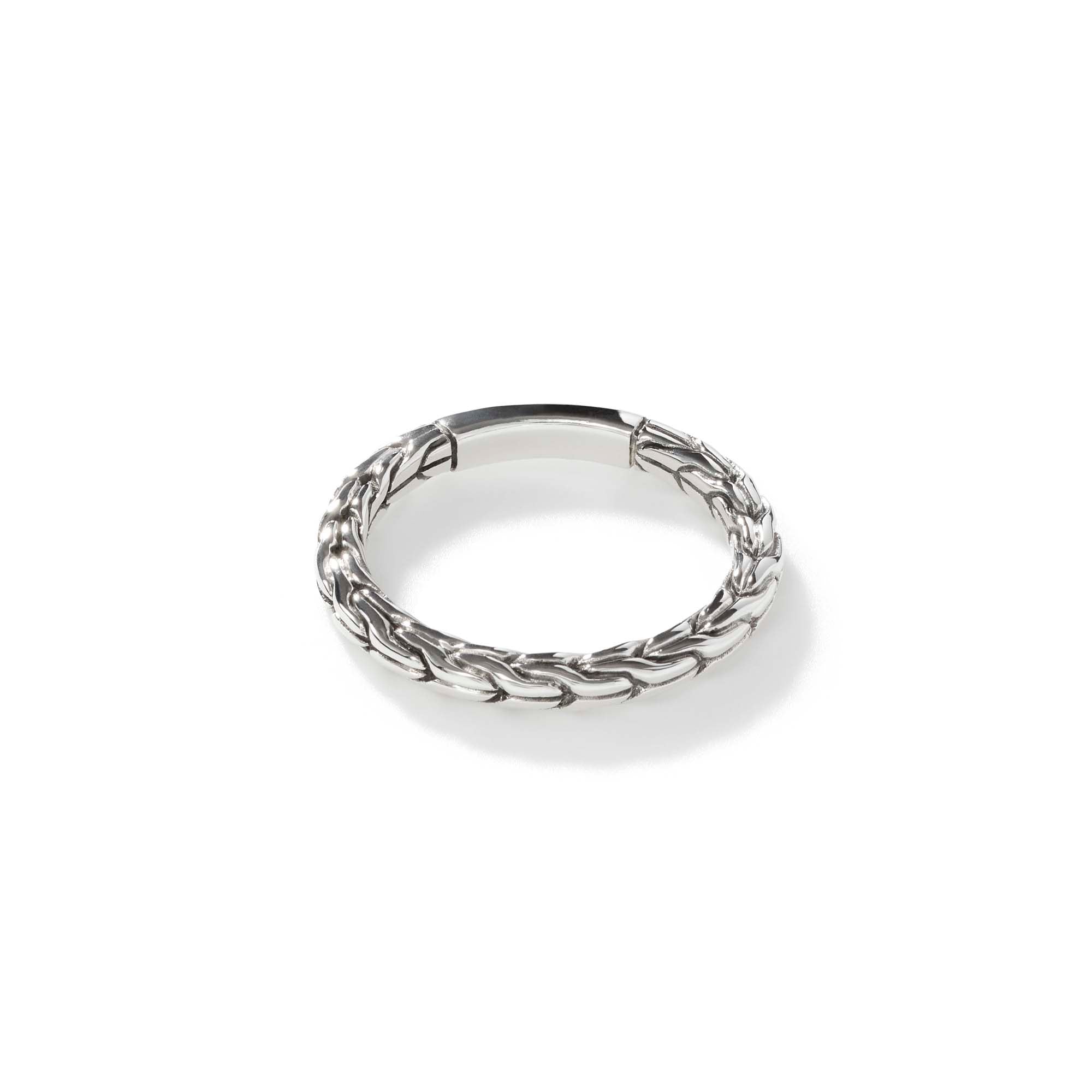 Carved Chain Band Ring, Sterling Silver, Slim|RB90365 – John Hardy